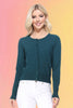 Long Sleeve Crewneck Cardi: Peacock