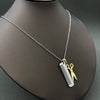 Barber 18K Gold Plated Charm Necklace- Steel