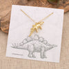 Gold Stegosaurus Necklace