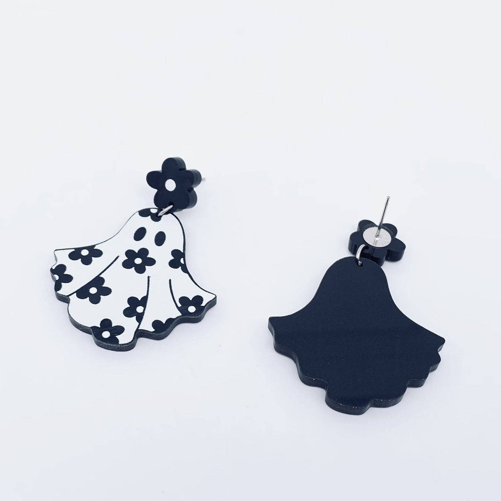 Flower Power Ghost Earrings