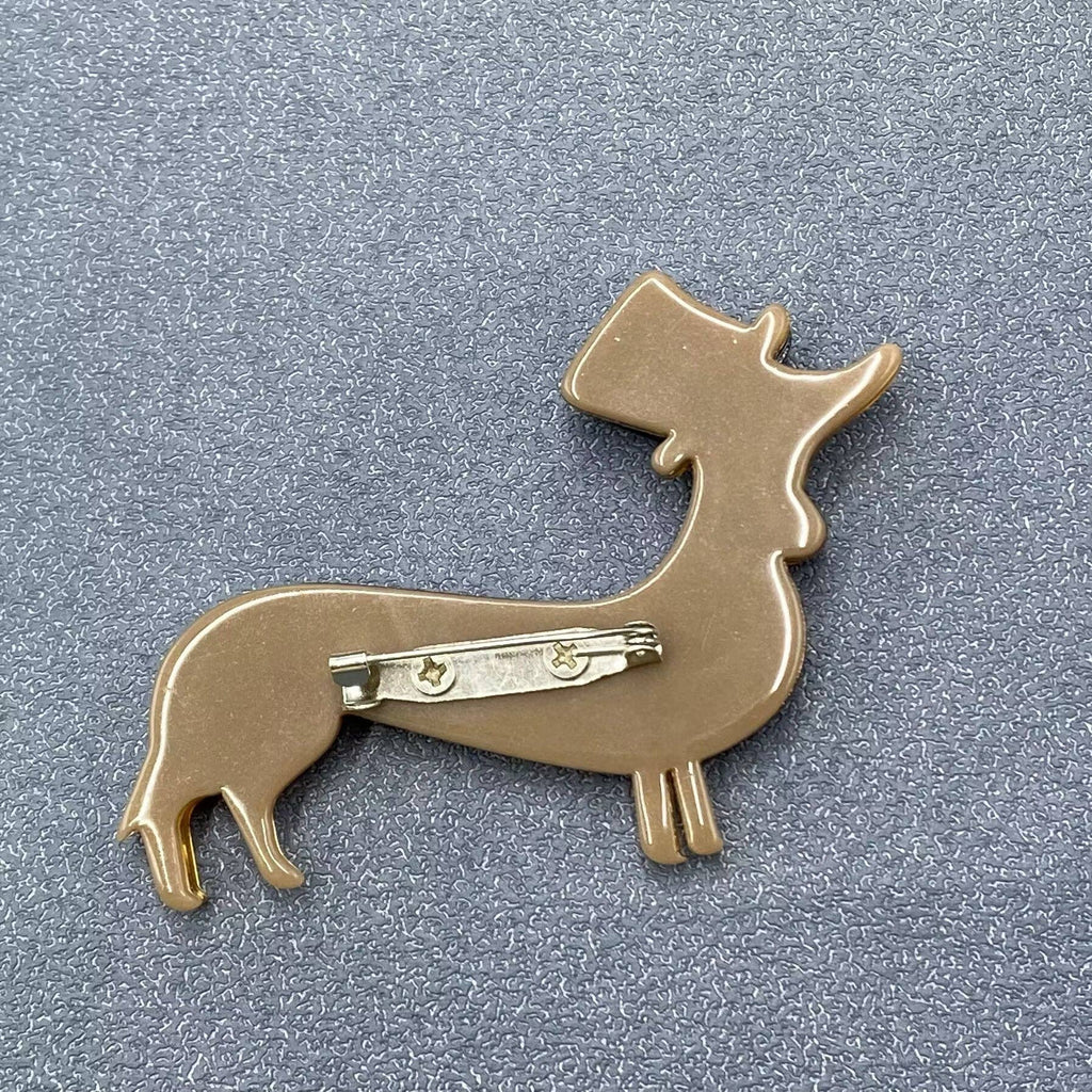 Dachshund with Topper Hat Acrylic Brooch