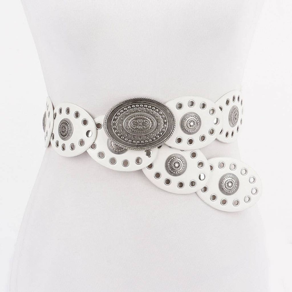 Western Medallion Belt: Black