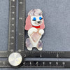 Spaniel Acrylic Brooch: Pink