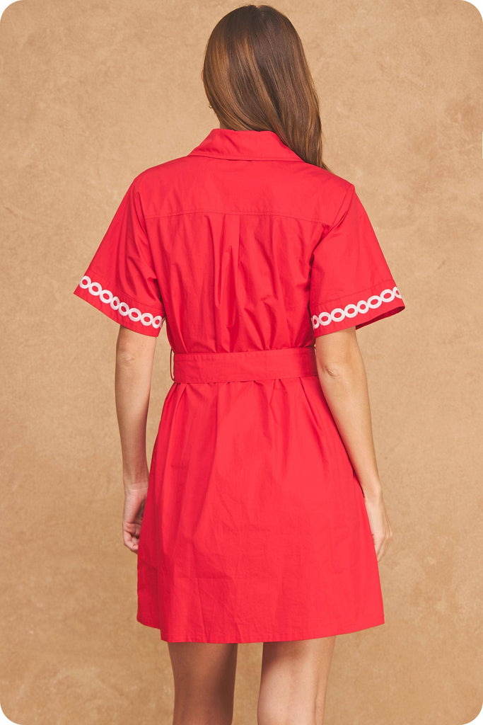 Palm Bay Embroidered Mini Dress