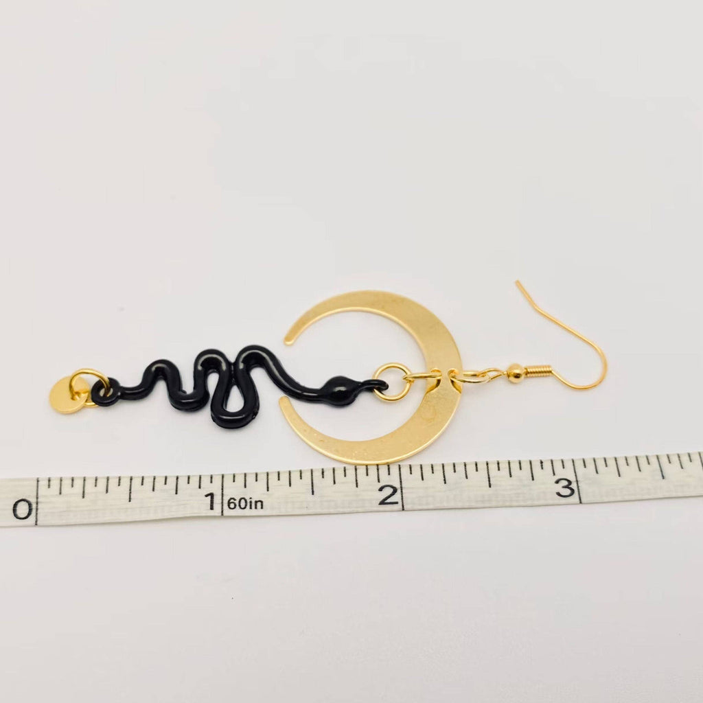Moon Goddess Snake Earrings
