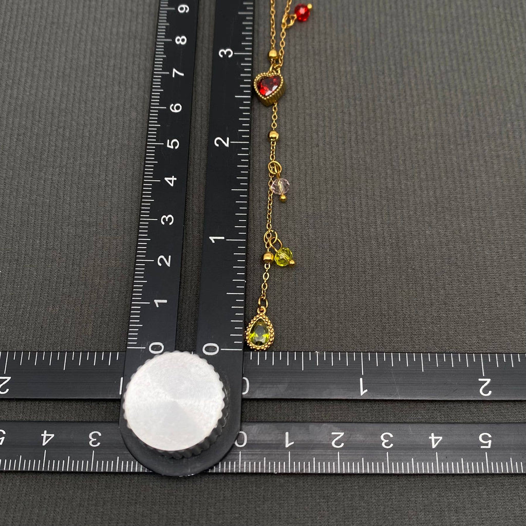 Geo Zircon Charm Necklace