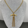 Bird Fringe 18K Gold Plated Necklace