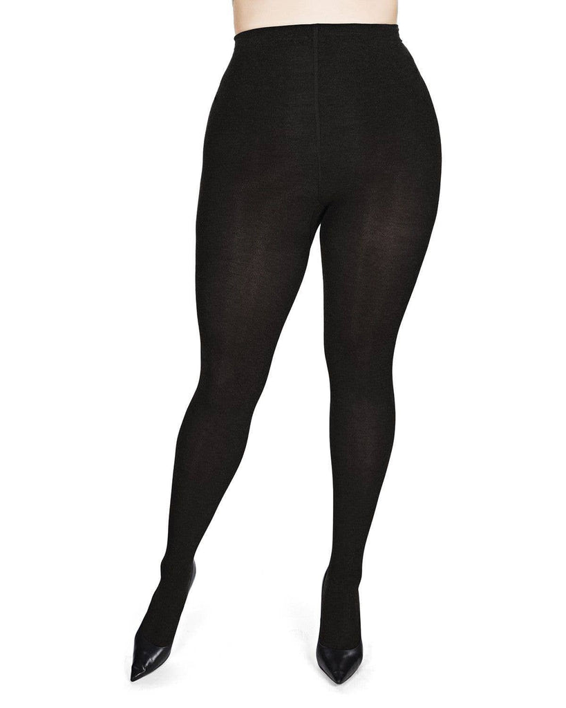 Brooklyn Sweater Tights: Brown Heather / M-L