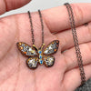 Zirconia Black Butterfly Necklace