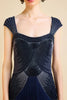 Marchesa Midnight Blue Beaded Dress