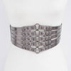 Metallic Studded Corset Stretch Belt : Gold