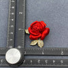 Red Rose Vintage Brooch
