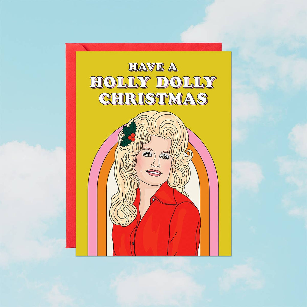 Holly Dolly Christmas Card
