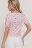 Cherry Print Knit Top