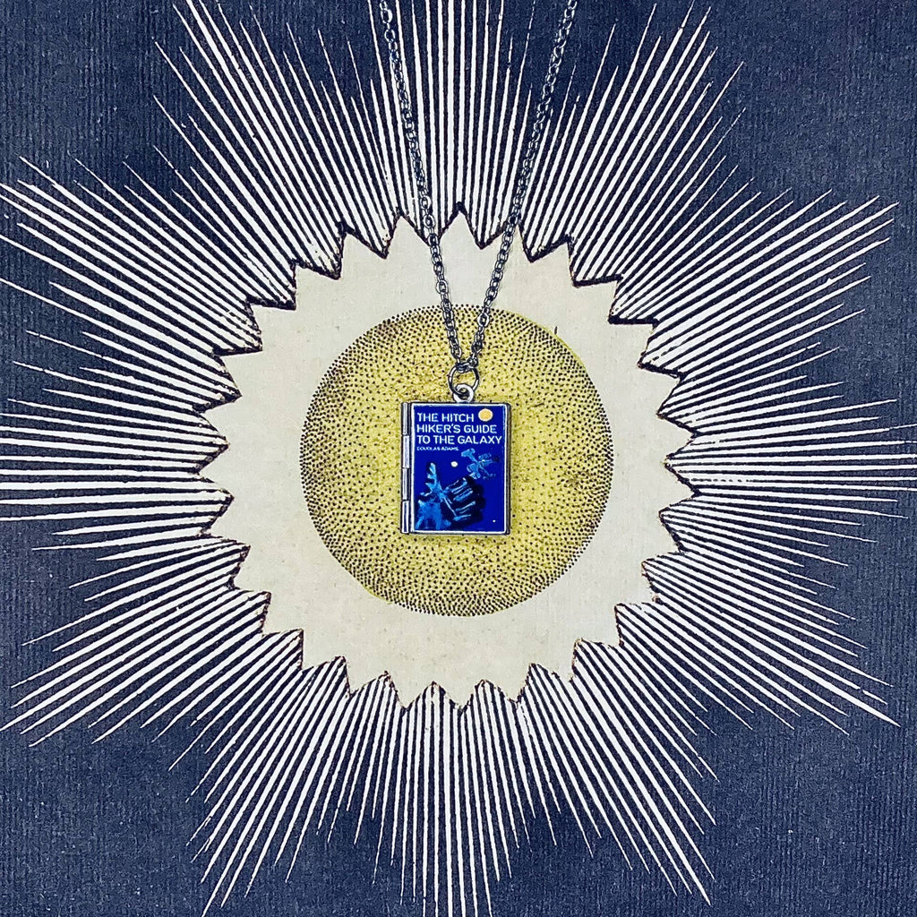 Book Locket Necklace - The Hitchhiker's Guide - 1st Ed.: Stainless Steel
