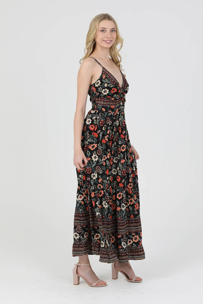 Floral Twist Maxi Dress