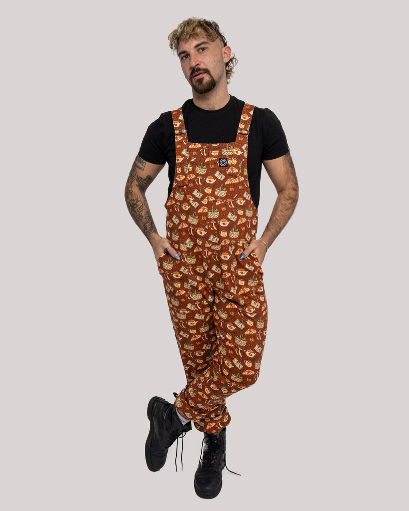 Mushroom Tea Party Stretch Dungarees