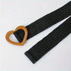 Stretch Rattan Heart Belt: Natural