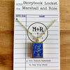 Book Locket Necklace - Pride and Prejudice - New Blue: Brass