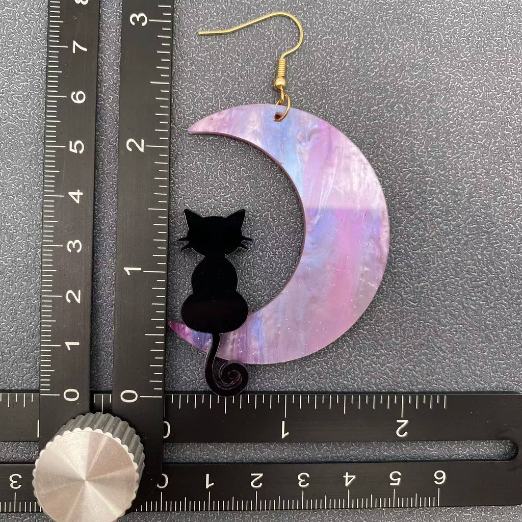 Moon Cat Earring