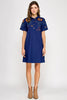 Embroidered Denim Mini Dress