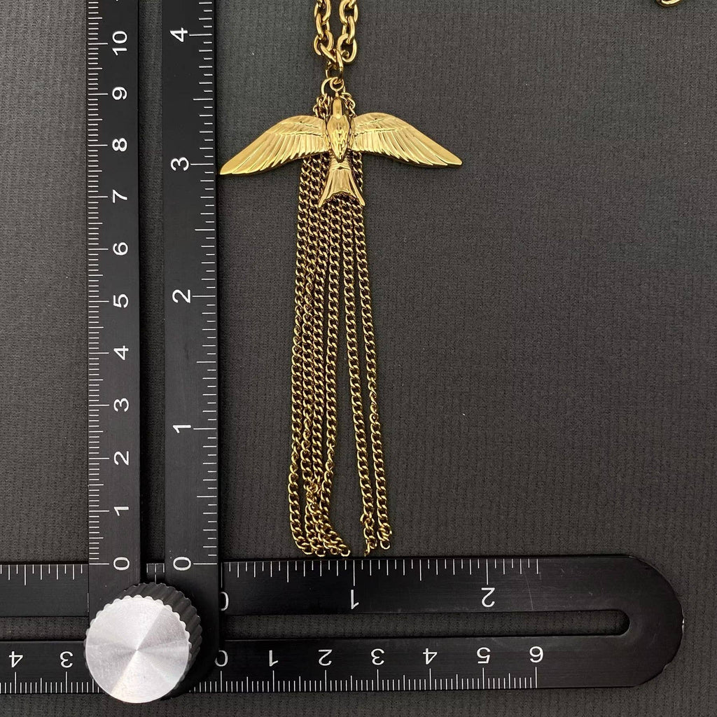 Bird Fringe 18K Gold Plated Necklace
