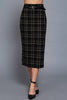 Vintage Check Pencil Skirt