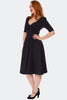 Black Half Sleeve Beauty Dress