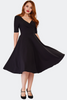 Black Half Sleeve Beauty Dress