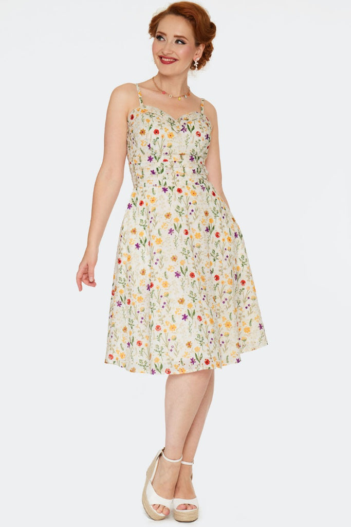Embroidered Floral Eyelet Dress