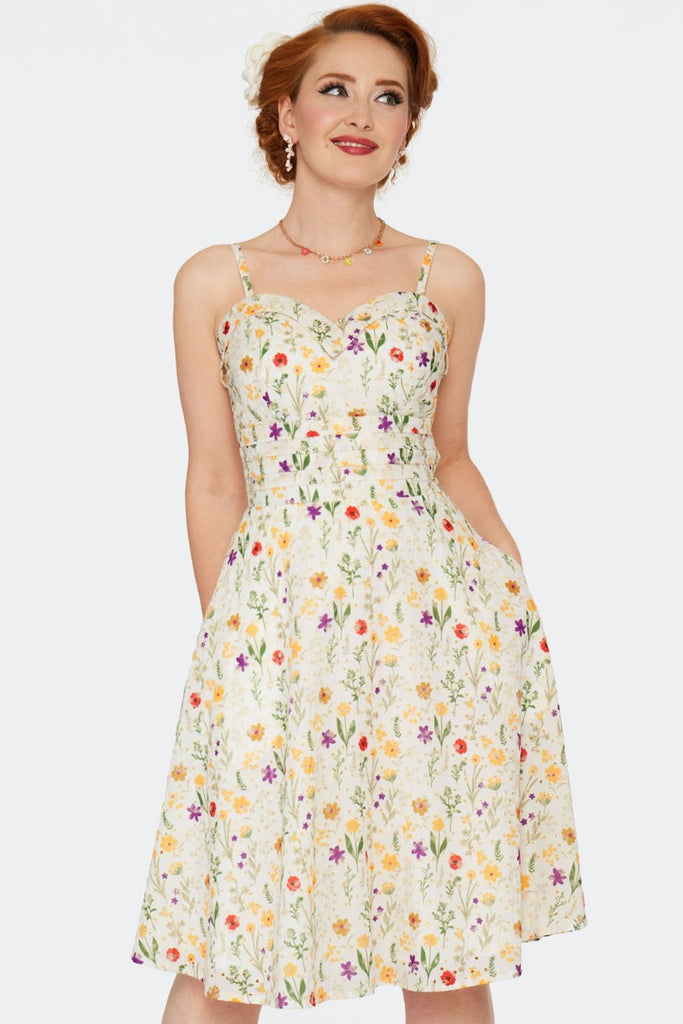 Embroidered Floral Eyelet Dress
