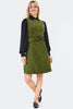 Moss Green Corduroy Shift Dress