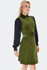 Moss Green Corduroy Shift Dress