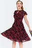 Flocked Roses Dress