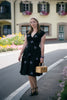 Embroidered Lavender Bouquet Dress