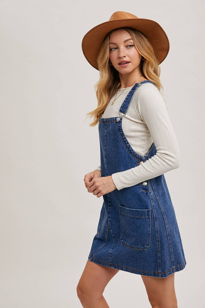 Denim Overall Mini Dress