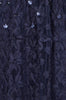 Navy Sequin Floral Applique Dress