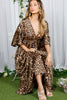 Silky Leopard Kimono Dress