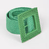 Stretch Rattan Buckle Belt: Yellow