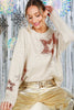 Star Sequin Soft Knit Sweater