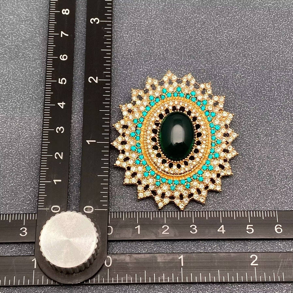 Vintage Full Rhinestone Oval Brooch