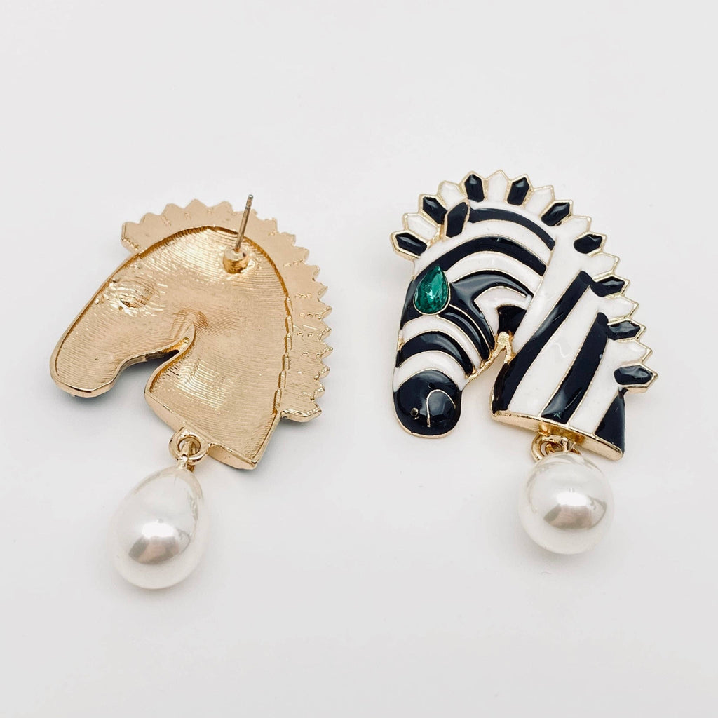 Zebra Stud Earring