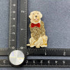 Glittery Golden Acrylic Brooch