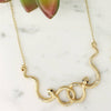 Snake Dance Gold Serpent Necklace