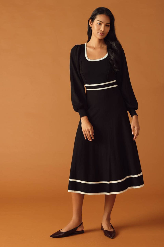 Chanel Balloon Sleeve Sweater Dress