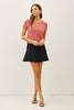 Cotton Crochet Short Sleeve Cardi: Dusty Coral