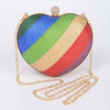 Rhinestone Rainbow Heart Bag