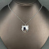 Cat Locket Charm Necklace: Golden