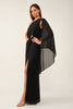 Luxe One Shoulder Slit Maxi Dress