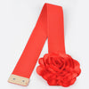 Silk Flower Dress Belt: Fuschia